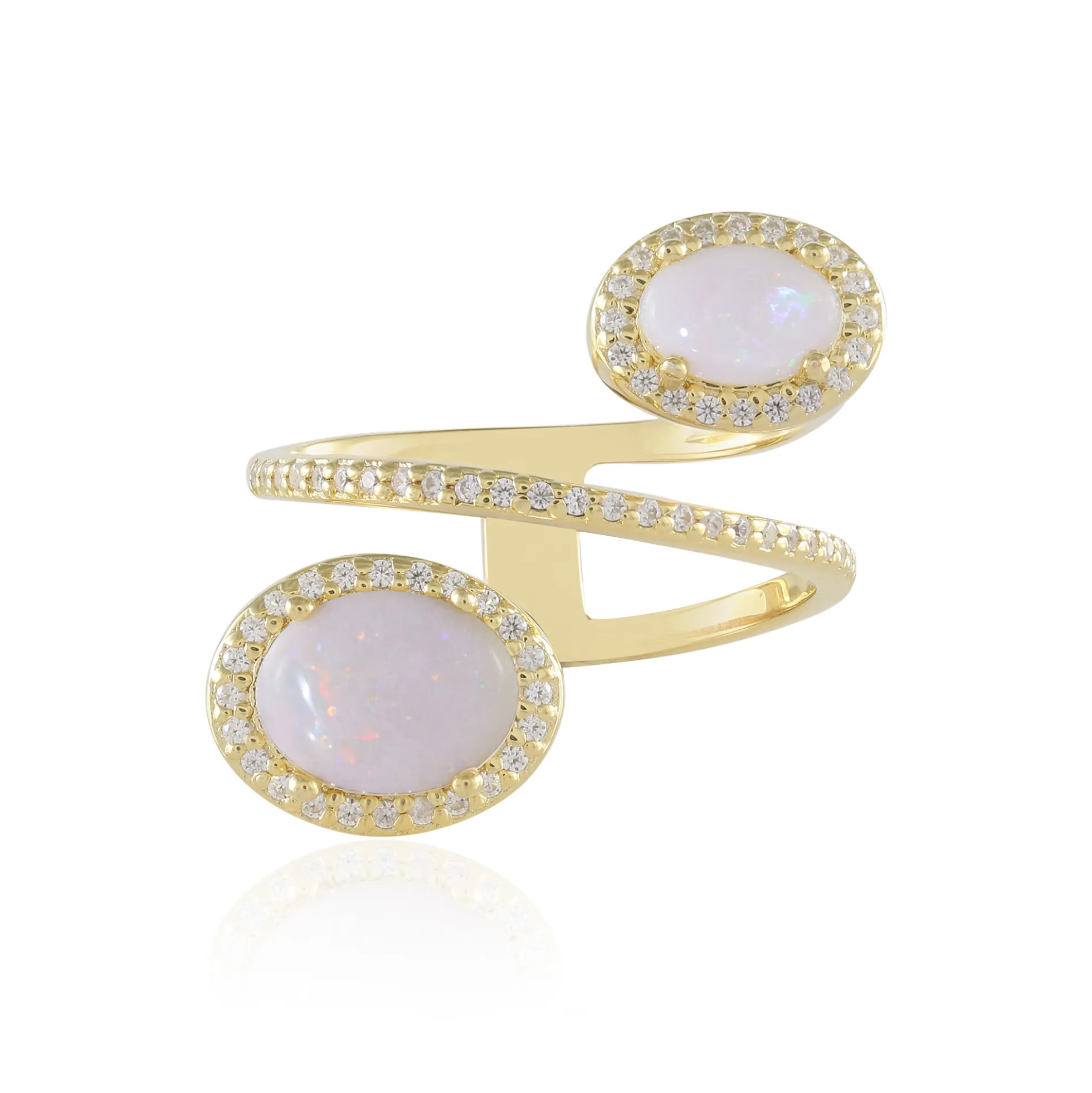 Australischer Opal-Silberring