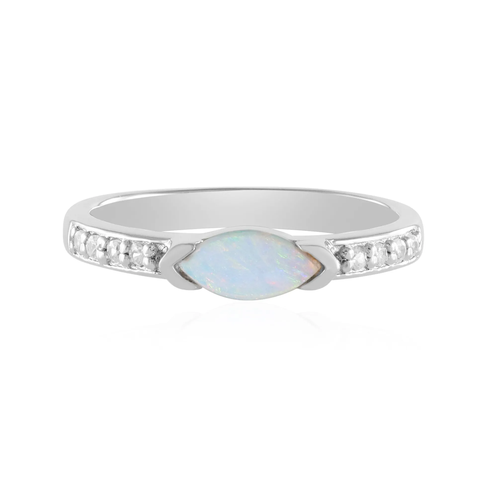 Australischer Opal-Silberring