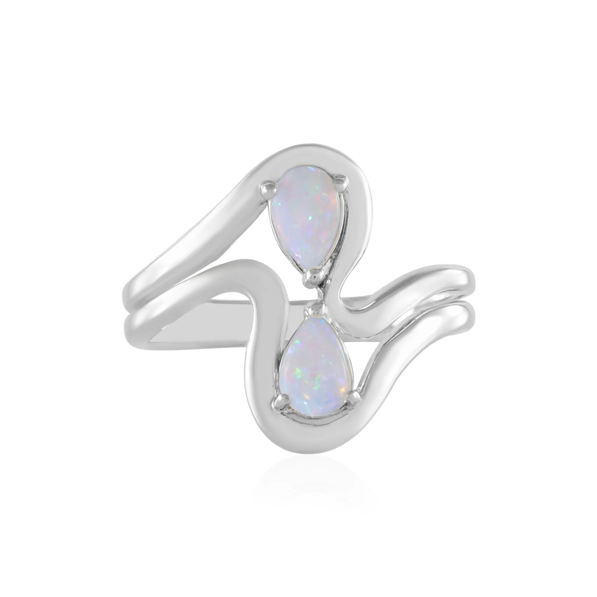 Australischer Opal-Silberring