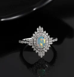 Australischer Opal-Silberring