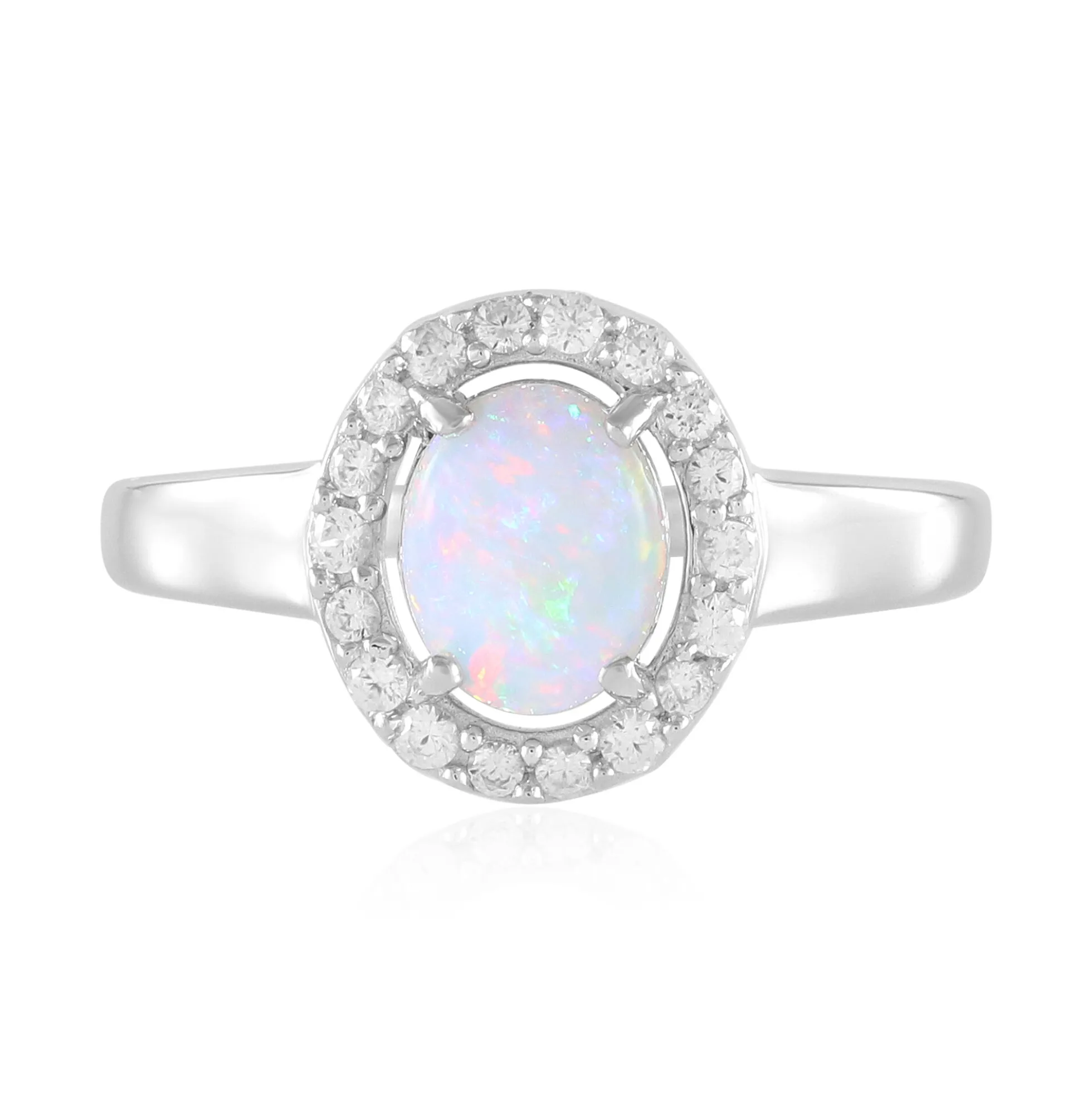 Australischer Opal-Silberring