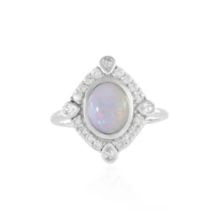 Australischer Opal-Silberring