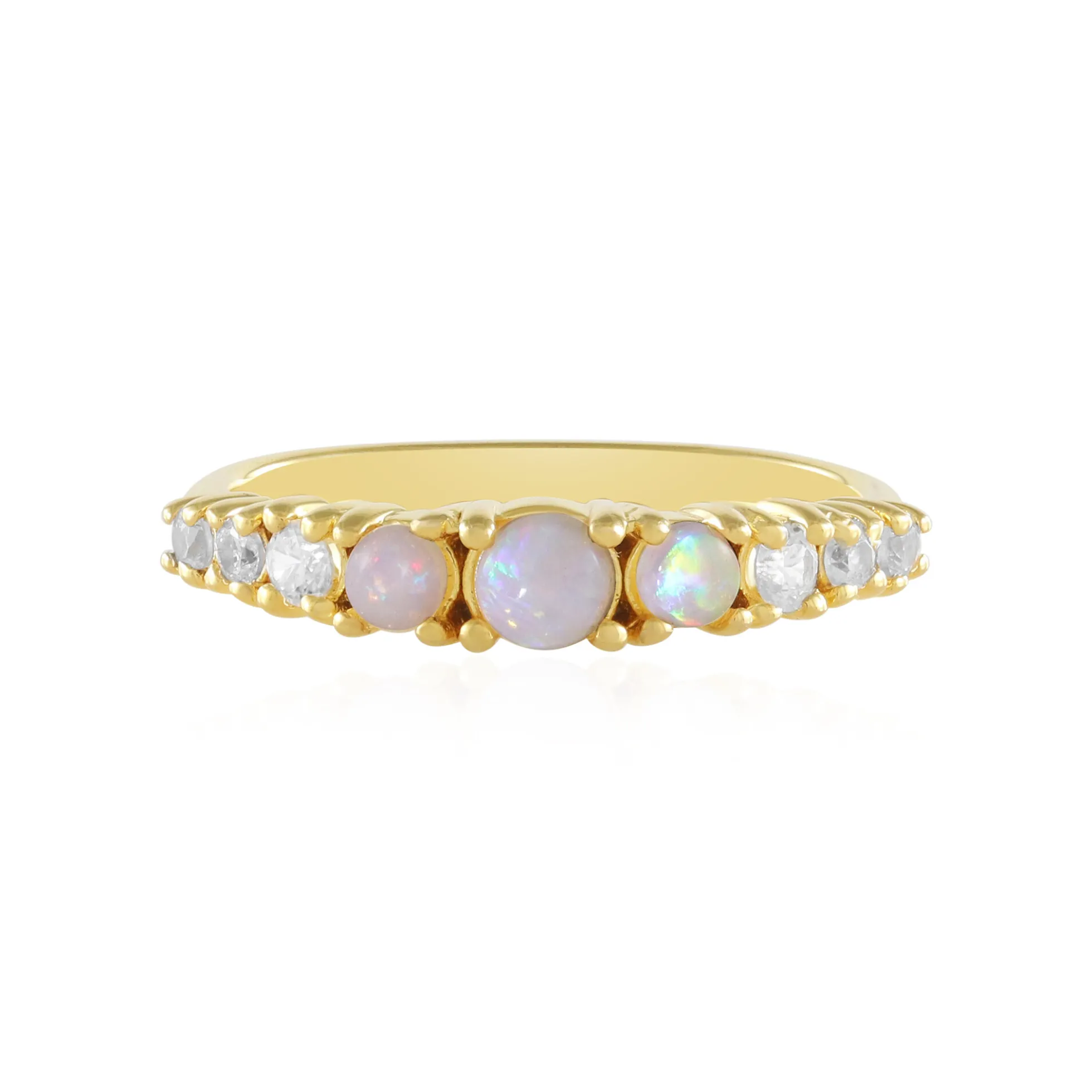 Australischer Opal-Silberring