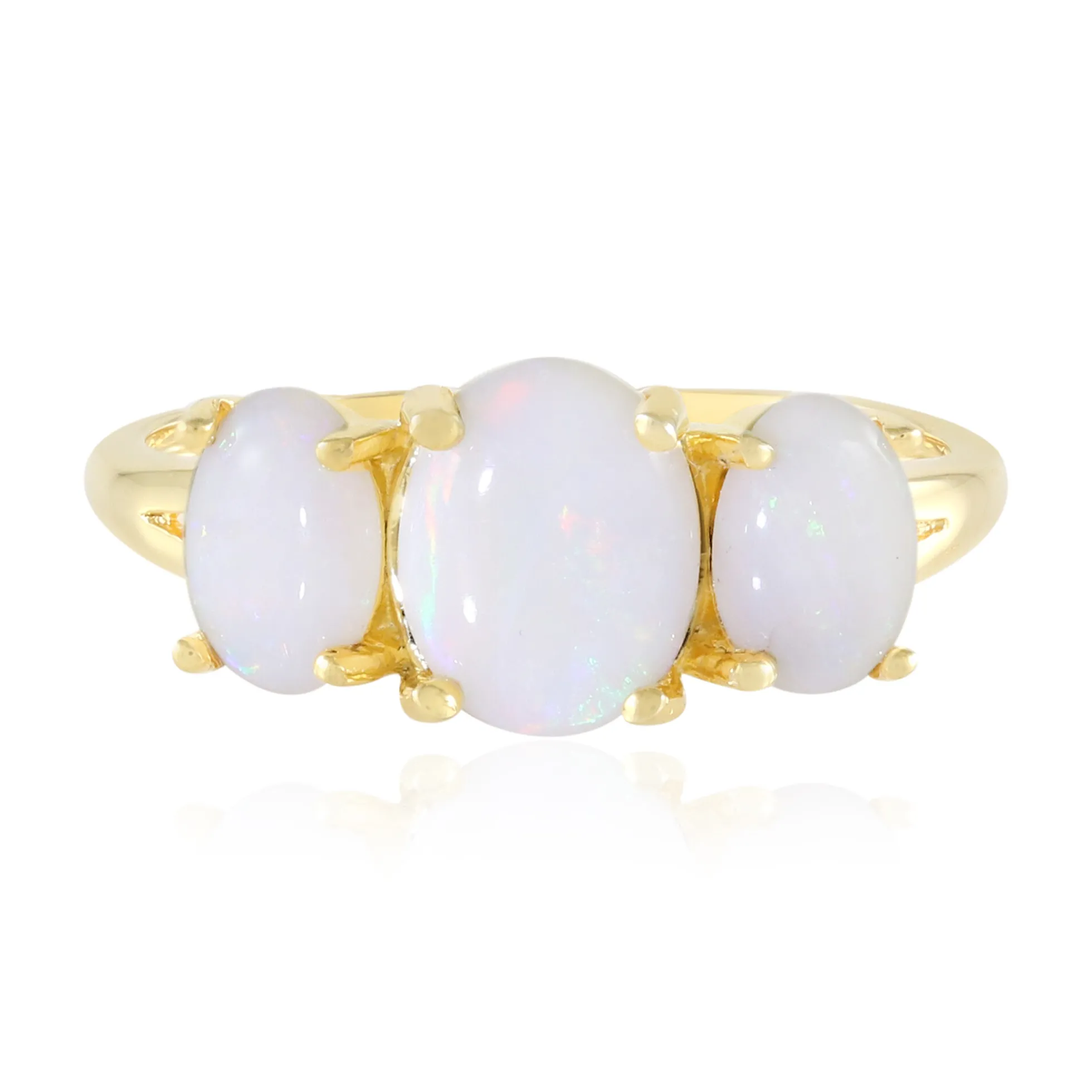 Australischer Opal-Silberring