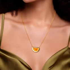 Baltischer Cognac-Bernstein-Silbercollier