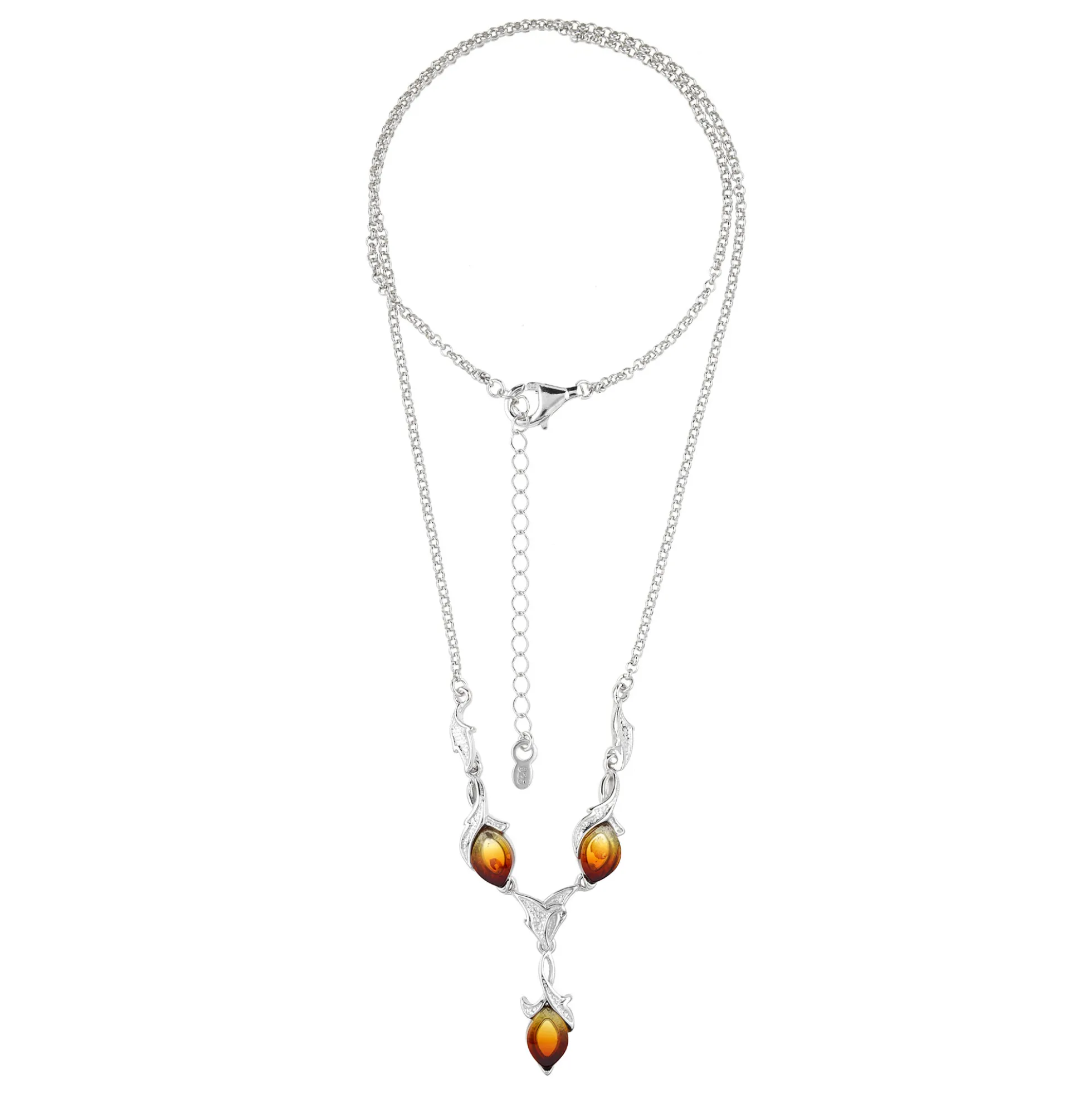 Baltischer Sunrise-Bernstein-Silbercollier