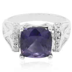 Blaubeer-Quarz-Goldring