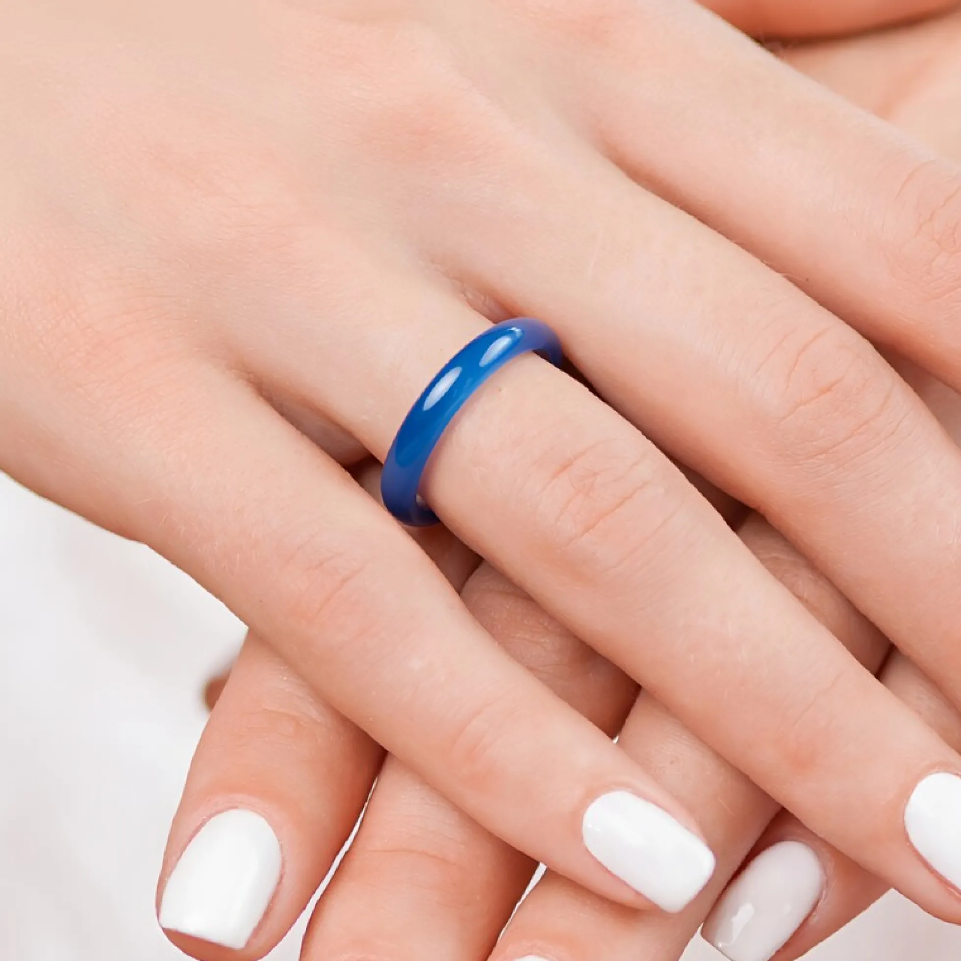 Blauer Achat-Ring