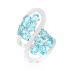 Blauer Apatit-Silberring