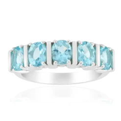 Blauer Apatit-Silberring