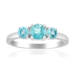Blauer Apatit-Silberring