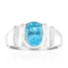 Blauer Apatit-Silberring