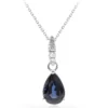 Blauer Ceylon-Saphir-Goldhalskette