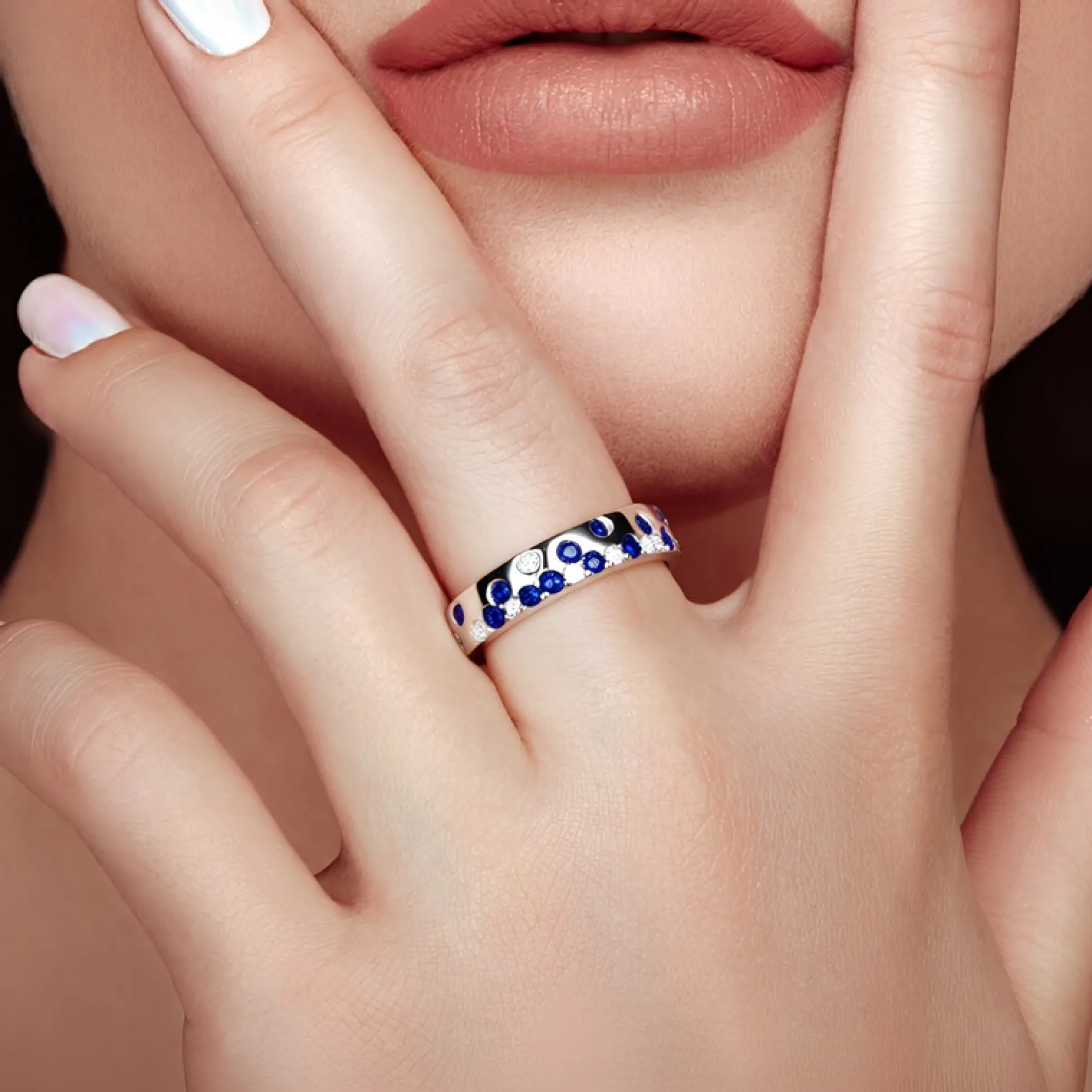 Blauer Ceylon-Saphir-Goldring