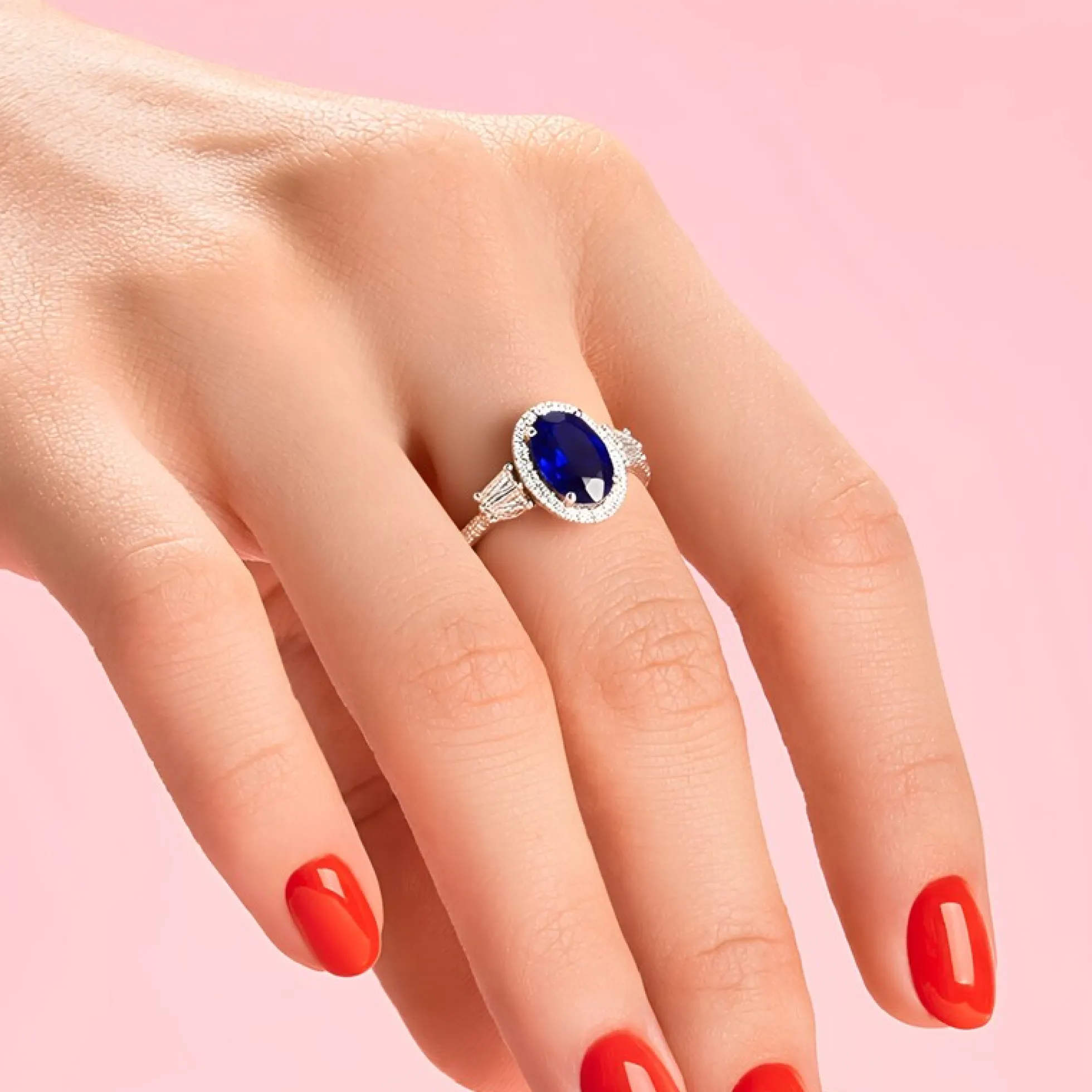 Blauer Ceylon-Saphir-Goldring