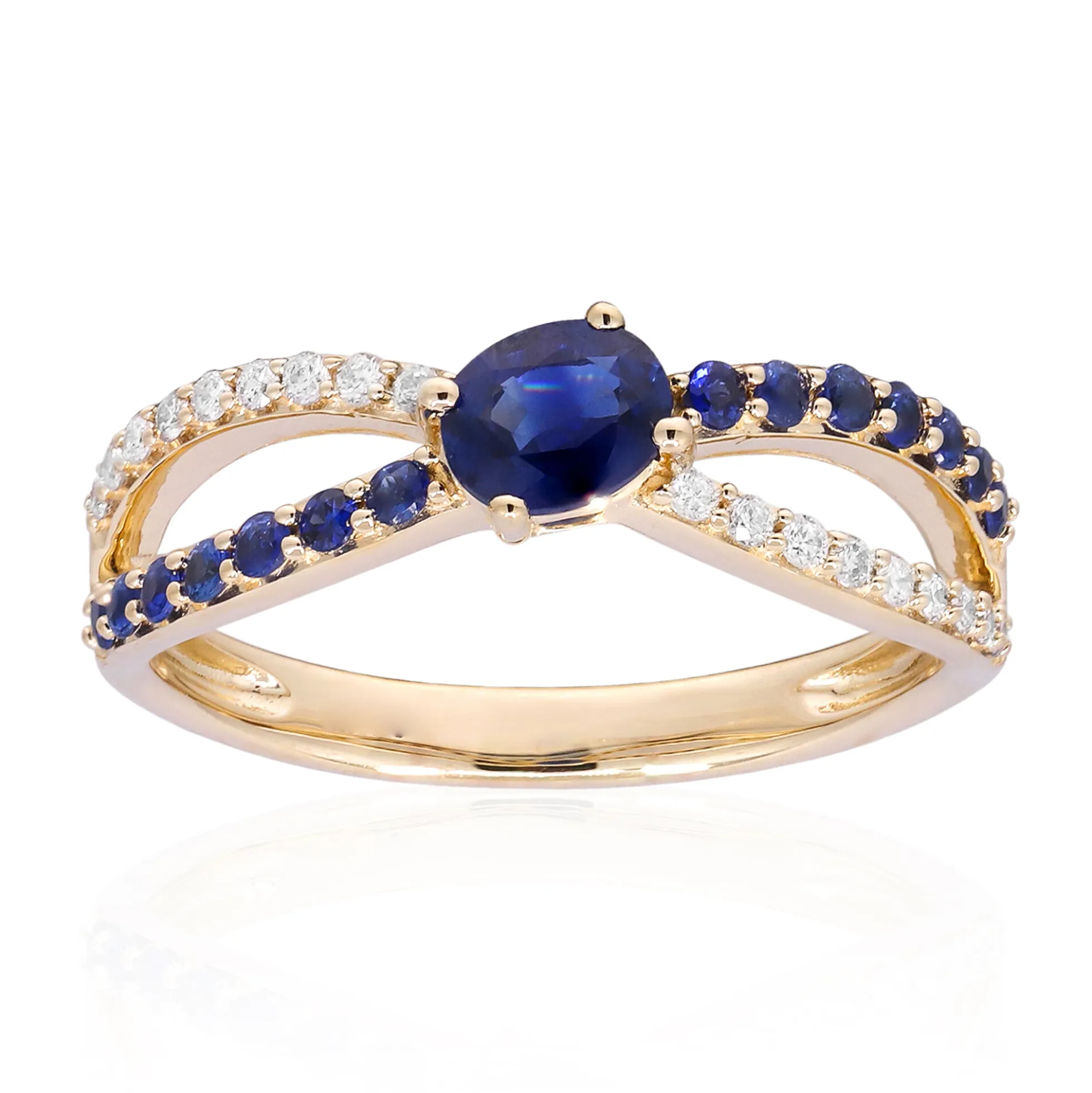 Blauer Ceylon-Saphir-Goldring