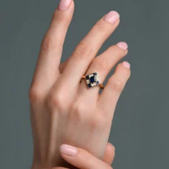 Blauer Ceylon-Saphir-Goldring
