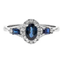 Blauer Ceylon-Saphir-Goldring