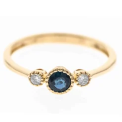 Blauer Ceylon-Saphir-Goldring