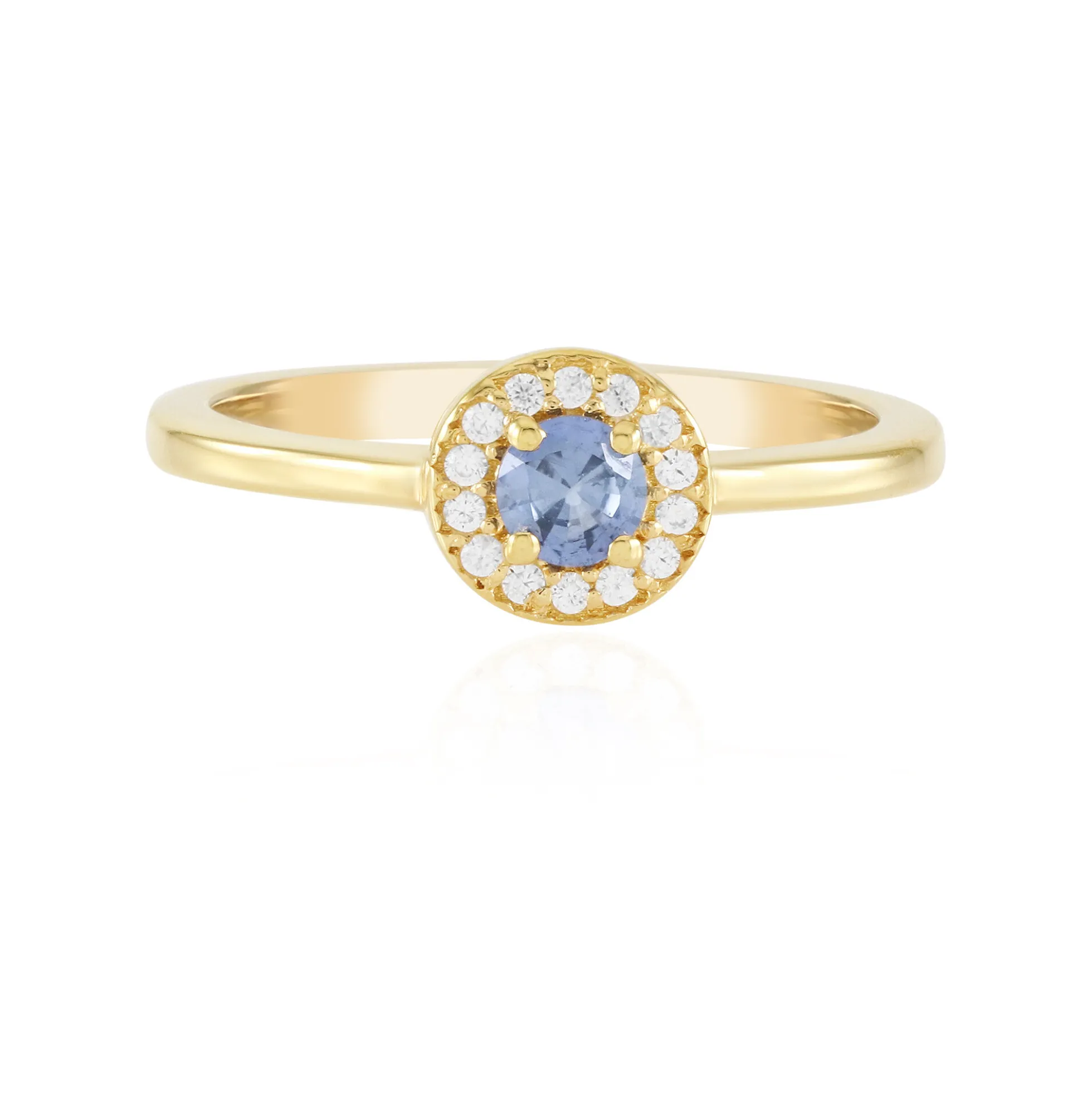 Blauer Ceylon-Saphir-Silberring