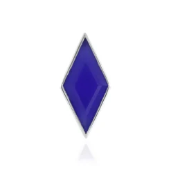 Blauer Chalzedon-Silberanhänger