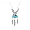 Blauer Kingman Mohave-Türkis-Silbercollier