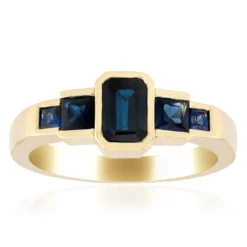 Blauer Kings Plains-Saphir-Goldring