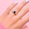 Blauer Madagaskar-Saphir-Goldring