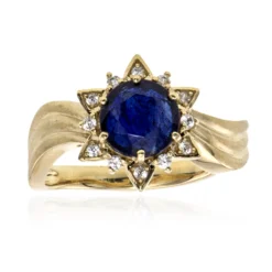 Blauer Madagaskar-Saphir-Goldring