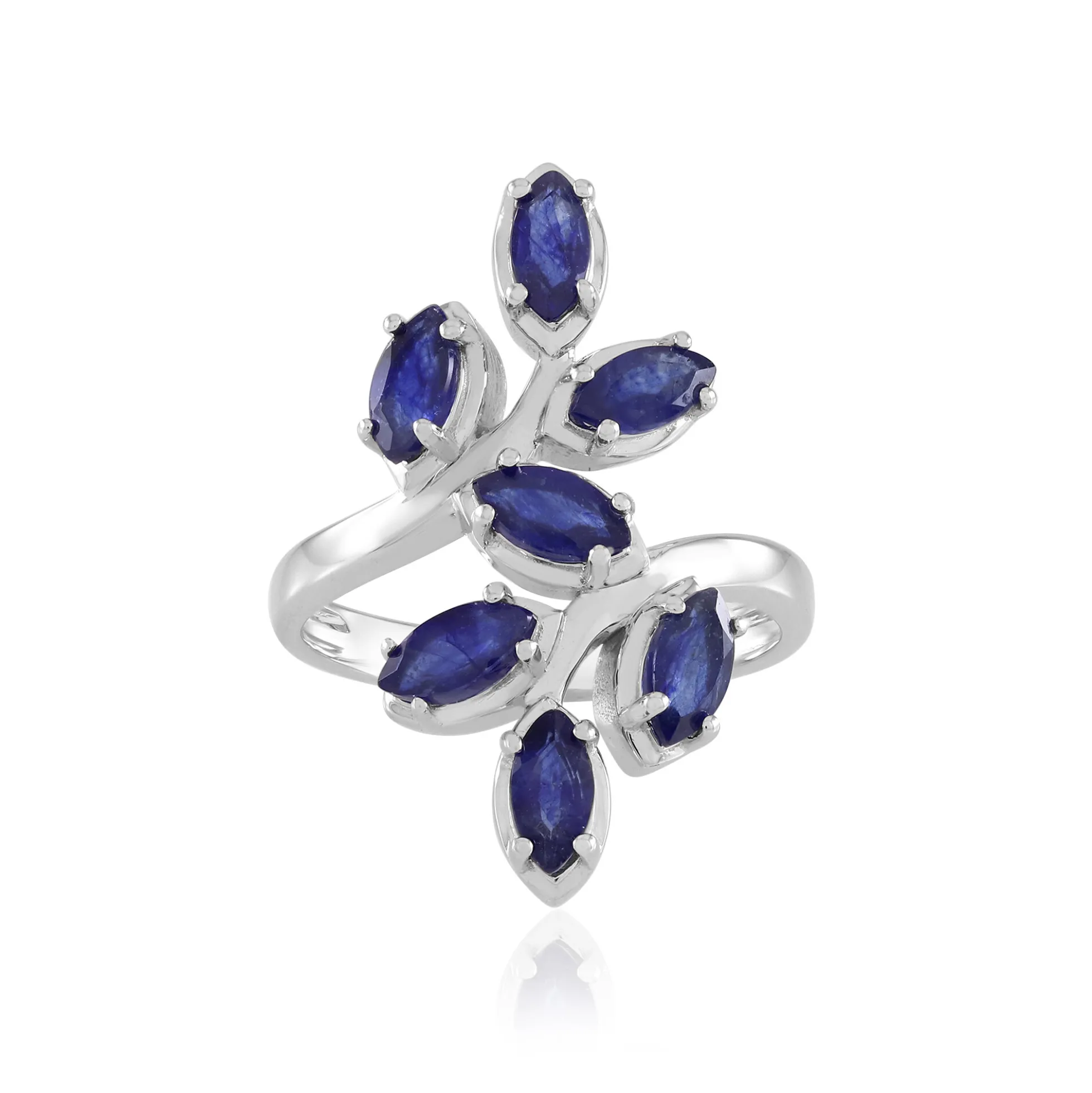 Blauer Madagaskar-Saphir-Silberring