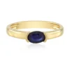 Blauer Madagaskar-Saphir-Silberring