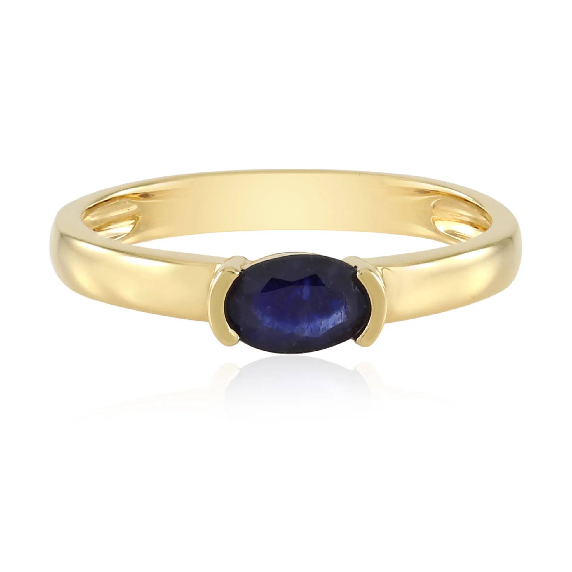 Blauer Madagaskar-Saphir-Silberring
