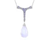 Blauer Mondstein-Silbercollier