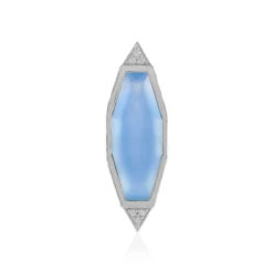 Blauer Onyx-Silberanhänger