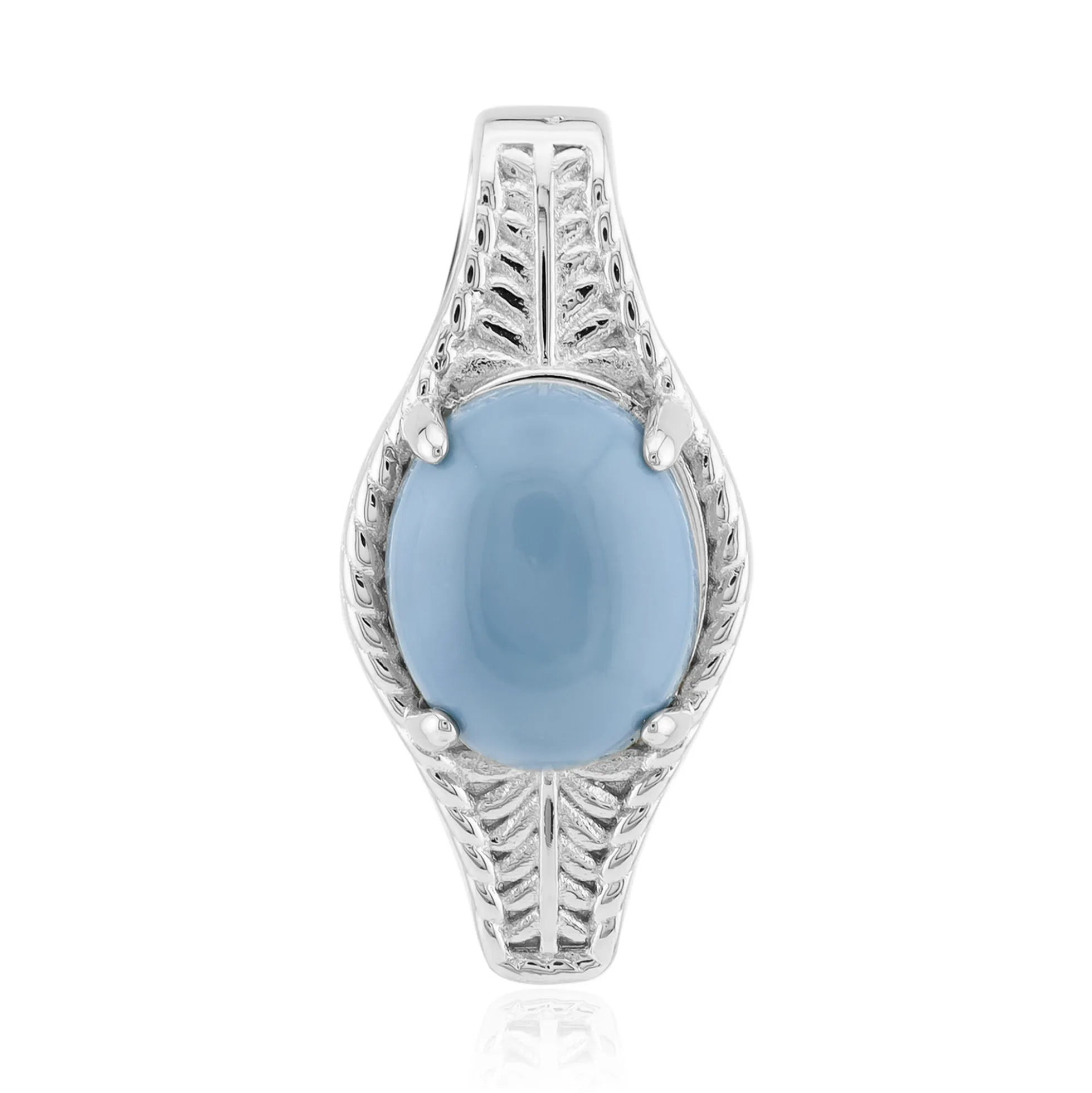 Blauer Opal-Silberanhänger