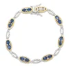 Blauer Saphir-Silberarmband