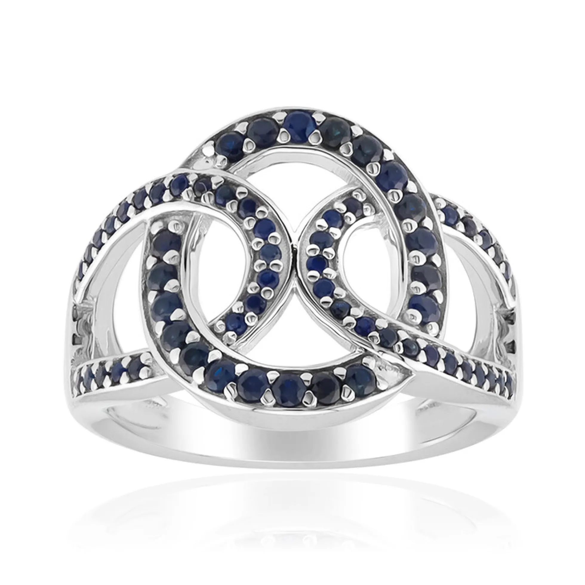 Blauer Saphir-Silberring