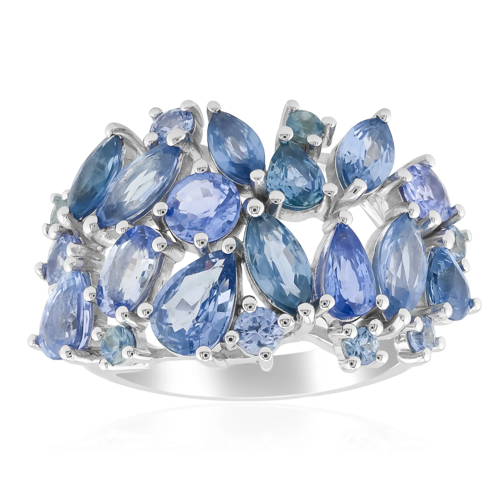 Blauer Tuléar-Saphir-Goldring