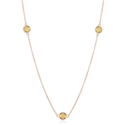 Brandy-Citrin-Silbercollier