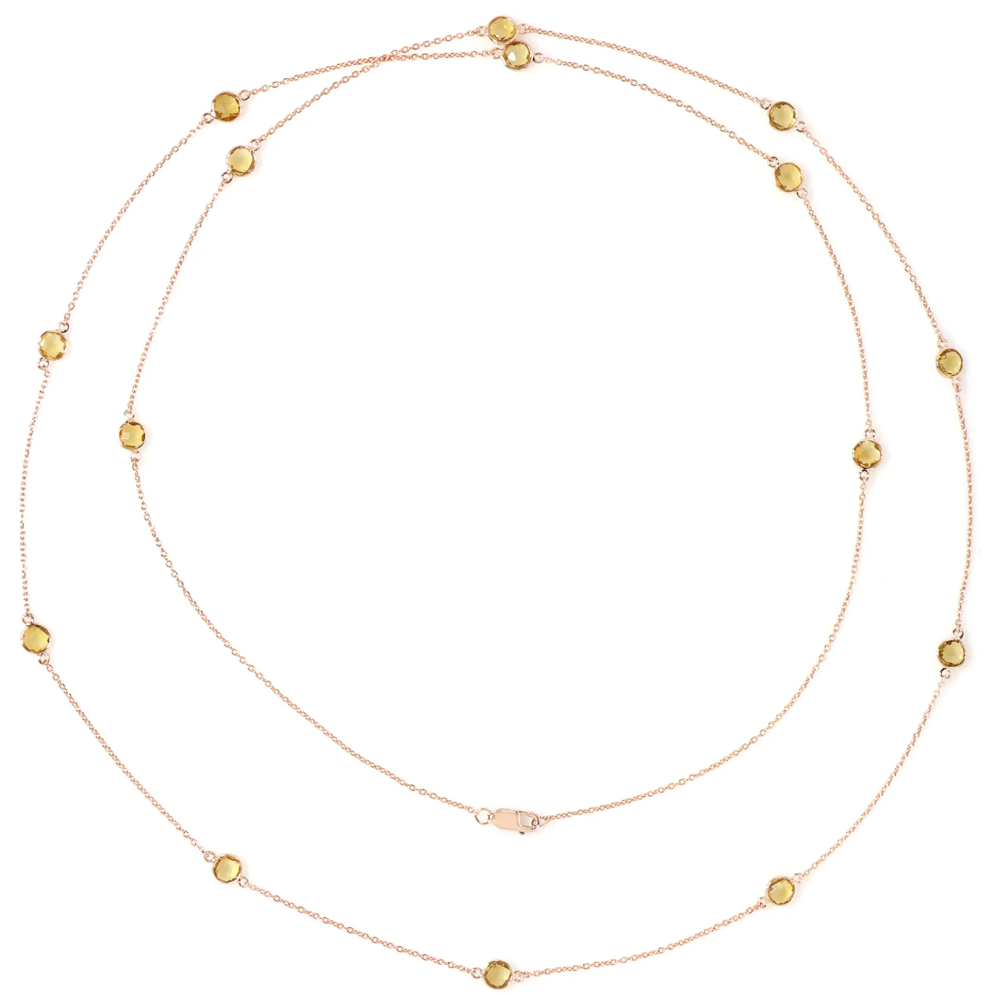 Brandy-Citrin-Silberhalskette
