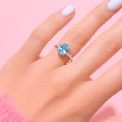 Brasilianischer Aquamarin-Goldring