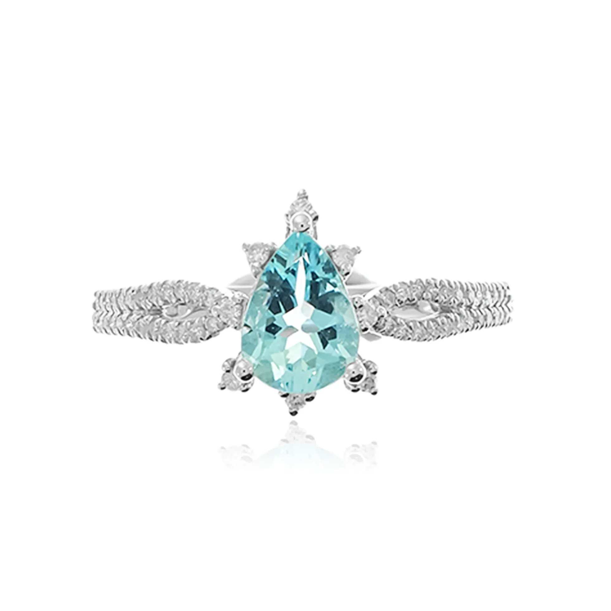 Brasilianischer Aquamarin-Goldring