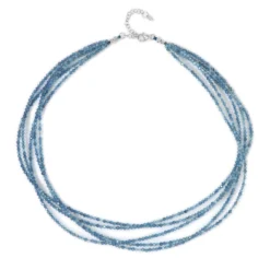 Brasilianischer Aquamarin-Silberhalskette