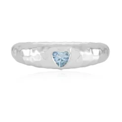 Brasilianischer Aquamarin-Silberring
