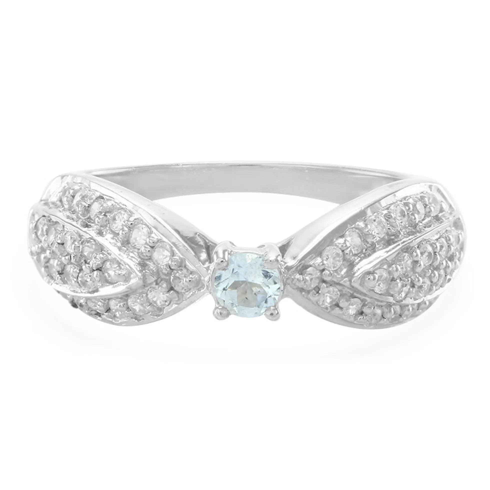 Brasilianischer Aquamarin-Silberring