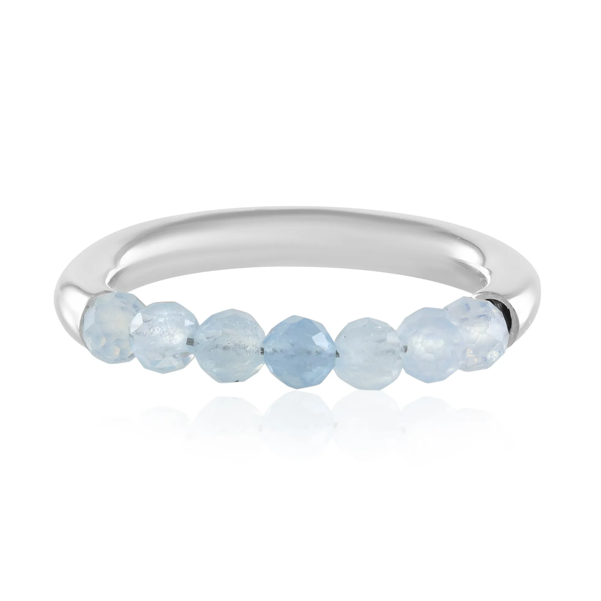Brasilianischer Aquamarin-Silberring