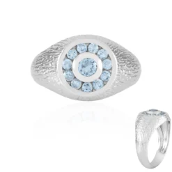 Brasilianischer Aquamarin-Silberring