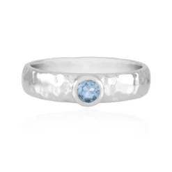 Brasilianischer Aquamarin-Silberring