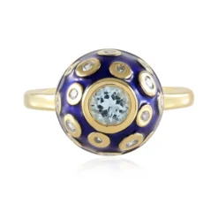 Brasilianischer Aquamarin-Silberring