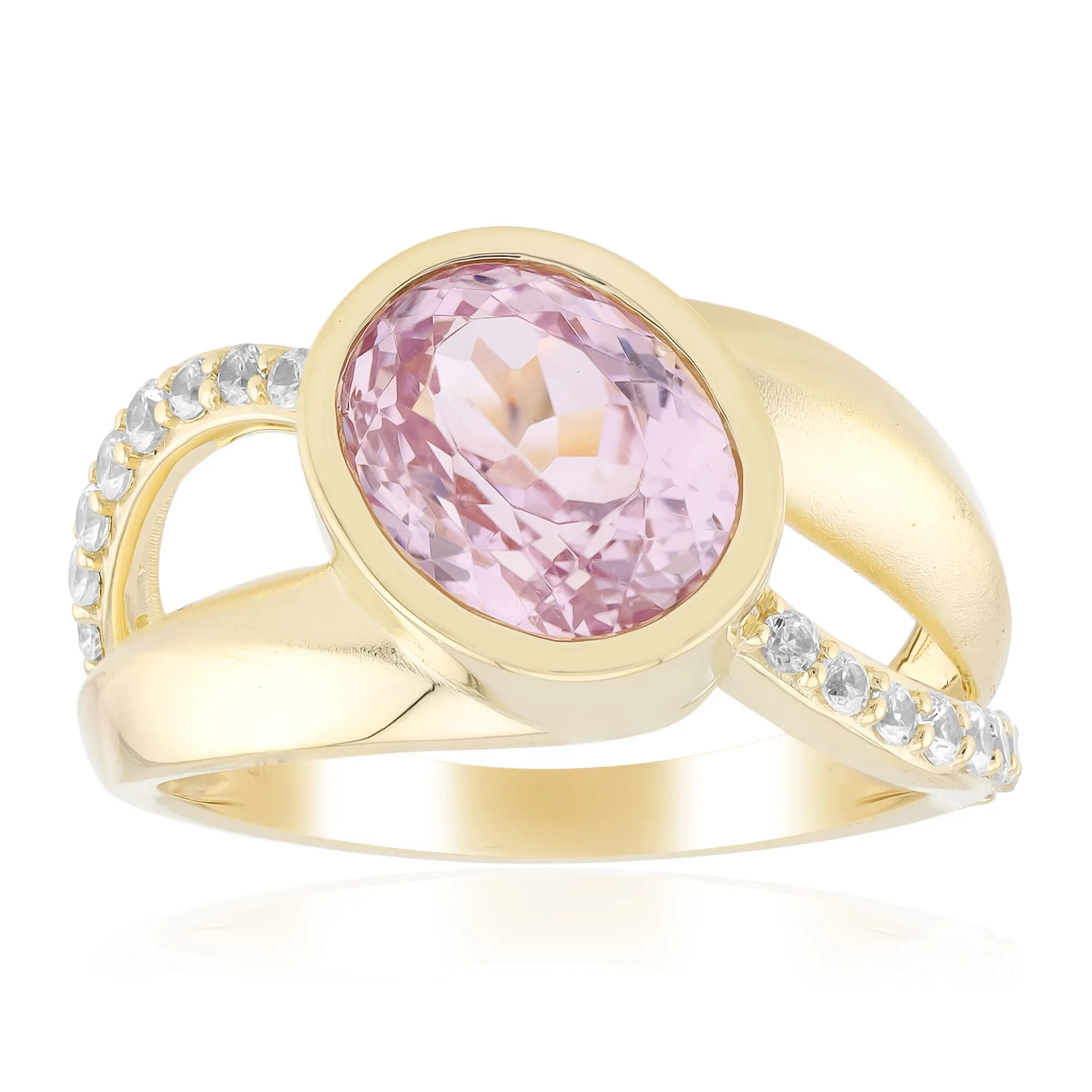 Brasilianischer Kunzit-Goldring